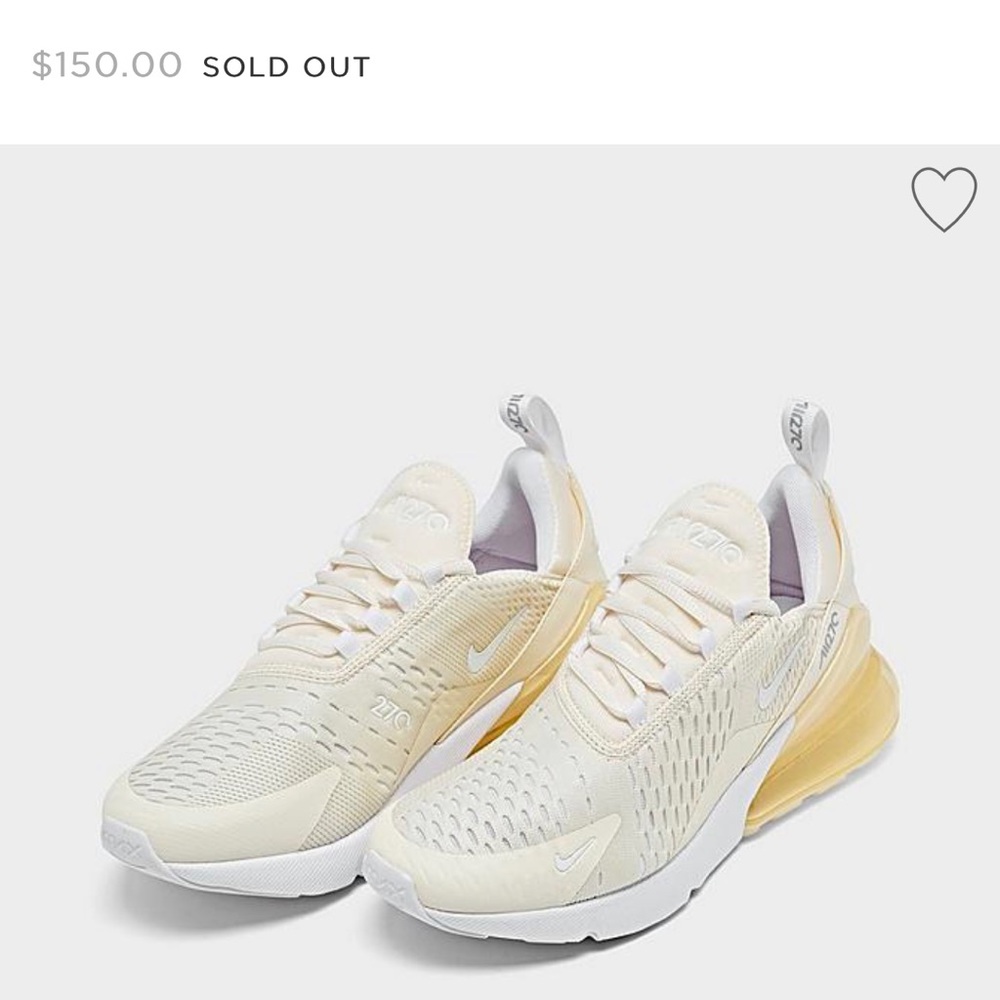 NWT. Nike Air Max - Rare coconut milk and white 10 1/2